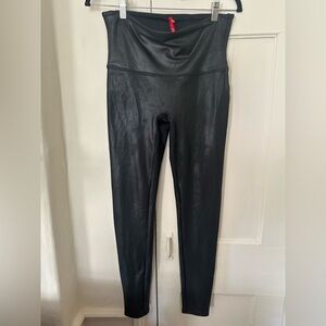 Spanx Faux Leather Leggings In Black Size XL